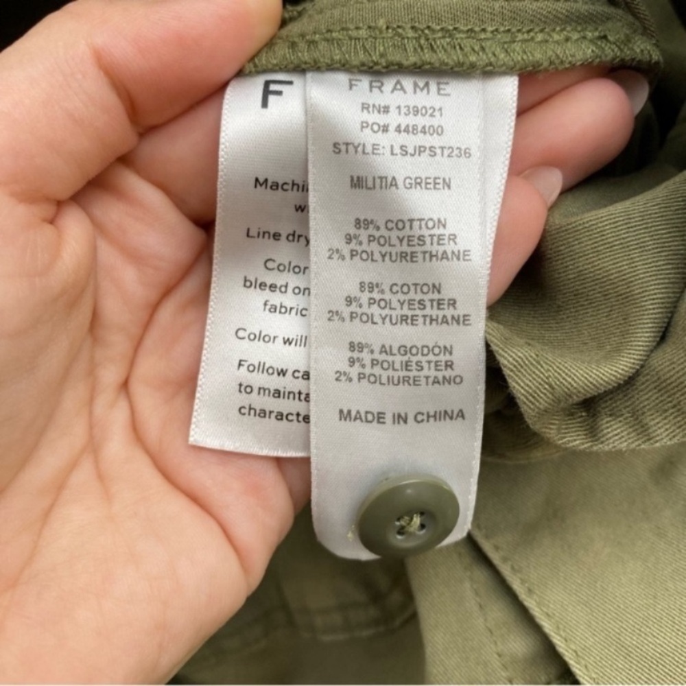 Frame Le Service Twill Jumpsuit In Militia Green - Picture 7 of 11